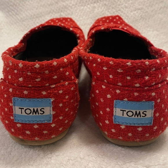 Toms Red and white polka dot flats - Picture 3 of 7